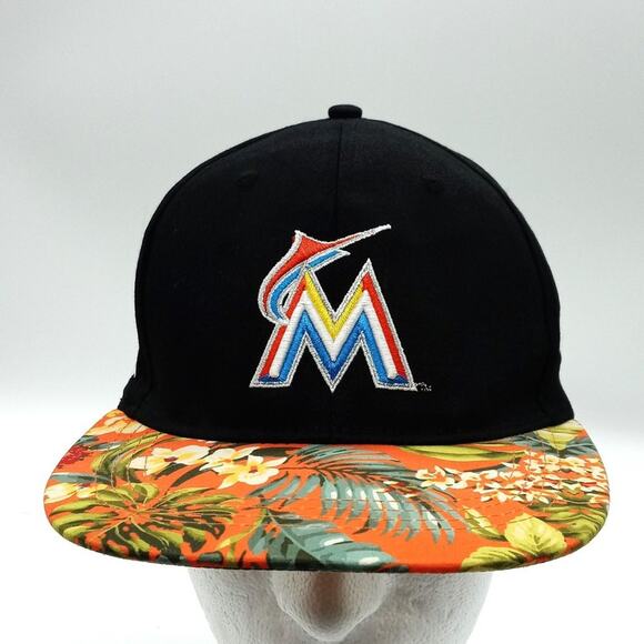 Florida Marlins Baseball Hat Stadium Promo Corona Light Adjustable Tropical Brim - Picture 1 of 9